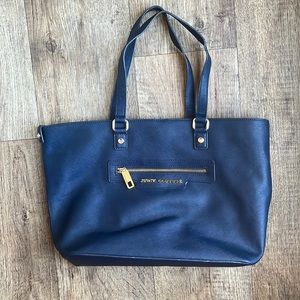 Used Navy Blue and Gold Juicy Couture Purse